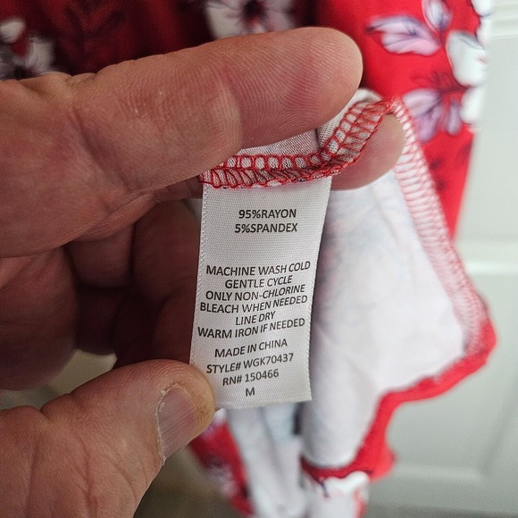 NWT 41 Hawthorn Maxi Dress Medium Adelina Knit Floral Print Red - NEW - Picture 5 of 11